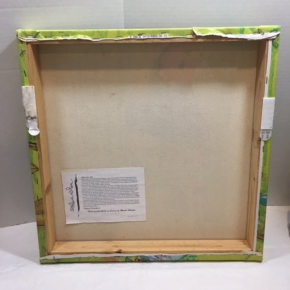 Hand Painted Giclee on Canvas Gouldian Finch Bird on Branch16x16" - Picture 5 of 8